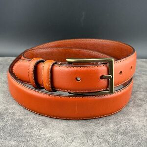 Men's Oil-tanned Genuine Leather Dress Belt Rust Tan Color Size 36